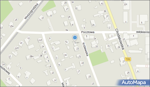 Sochaczew, Pocztowa, 7, mapa Sochaczew