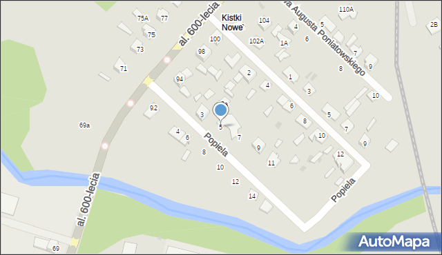 Sochaczew, Popiela, 5, mapa Sochaczew