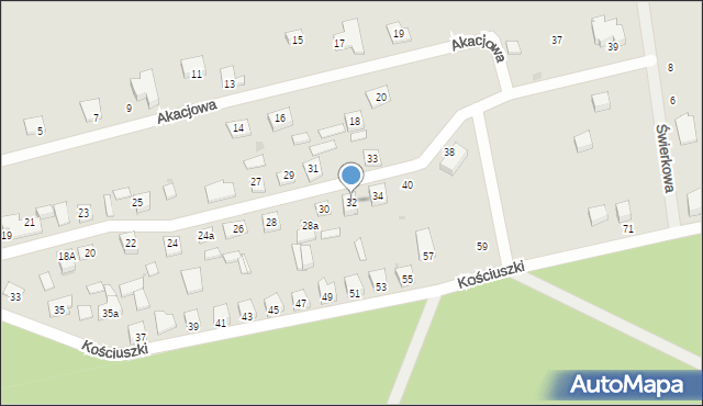 Sochocin, Polna, 32, mapa Sochocin