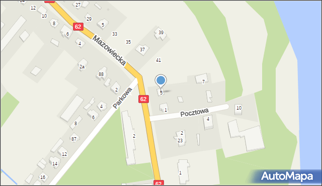 Soczewka, Pocztowa, 5, mapa Soczewka