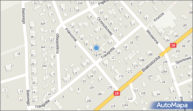 Sokółka, Północna, 4, mapa Sokółka