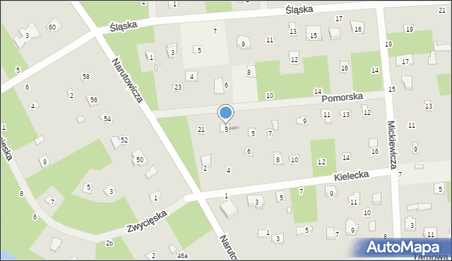 Sokolniki-Las, Pomorska, 3, mapa Sokolniki-Las
