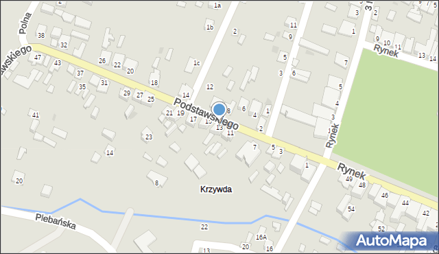 Sokołów Małopolski, Podstawskiego Piotra, płk., 13, mapa Sokołów Małopolski