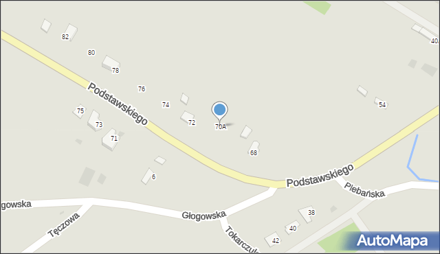 Sokołów Małopolski, Podstawskiego Piotra, płk., 70A, mapa Sokołów Małopolski