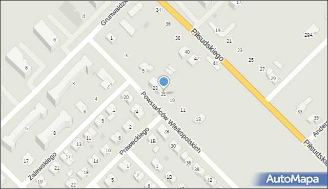 Sokołów Podlaski, Powstańców Wielkopolskich, 21, mapa Sokołów Podlaski