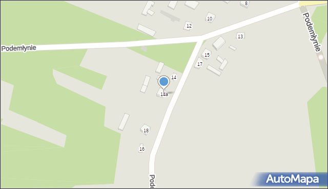 Solec nad Wisłą, Podemłynie, 14a, mapa Solec nad Wisłą