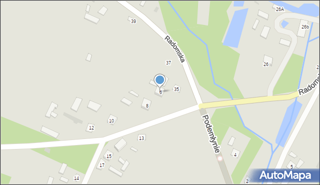 Solec nad Wisłą, Podemłynie, 6, mapa Solec nad Wisłą