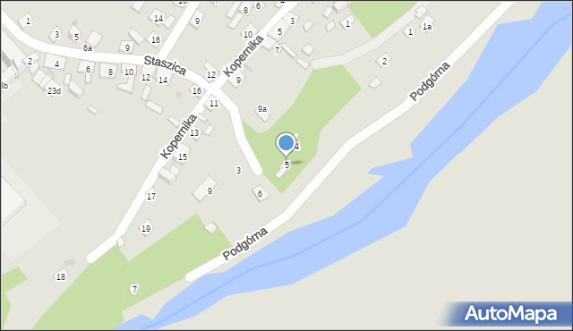 Solec nad Wisłą, Podgórna, 5, mapa Solec nad Wisłą