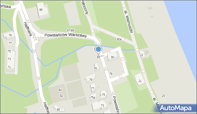 Sopot, Powstańców Warszawy, 83, mapa Sopotu