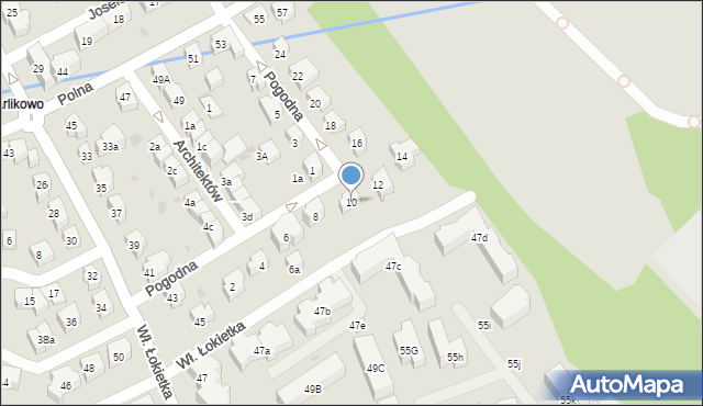 Sopot, Pogodna, 10, mapa Sopotu