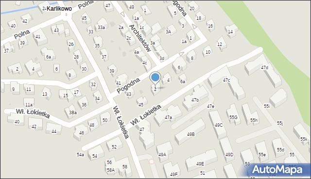 Sopot, Pogodna, 2, mapa Sopotu