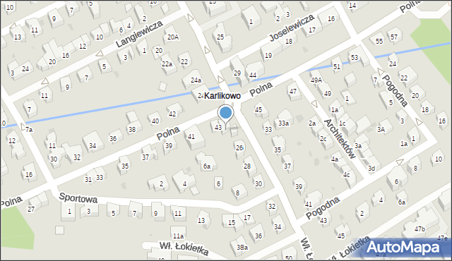 Sopot, Polna, 43A, mapa Sopotu