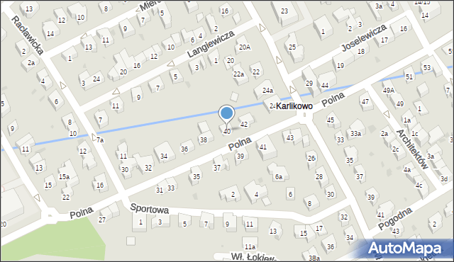 Sopot, Polna, 40, mapa Sopotu