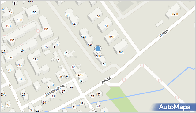Sopot, Polna, 54b, mapa Sopotu
