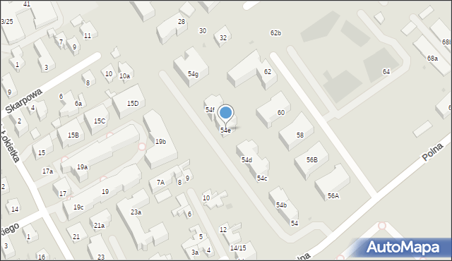 Sopot, Polna, 54e, mapa Sopotu