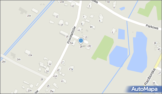 Sośnicowice, Powstańców, 15, mapa Sośnicowice