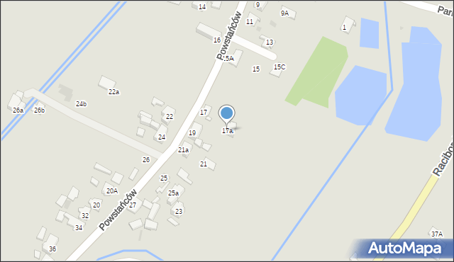 Sośnicowice, Powstańców, 17a, mapa Sośnicowice