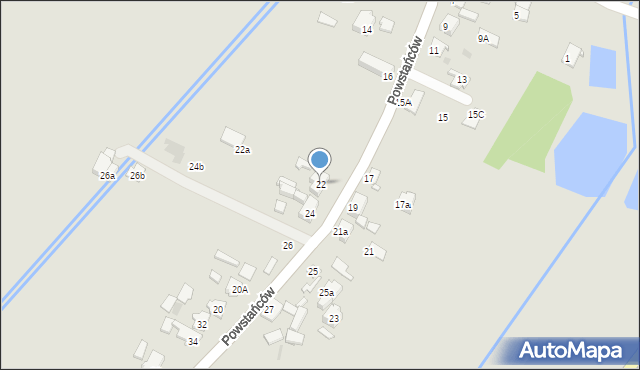 Sośnicowice, Powstańców, 22, mapa Sośnicowice