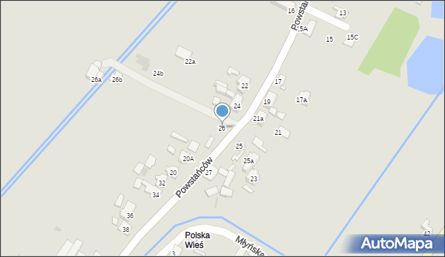 Sośnicowice, Powstańców, 26, mapa Sośnicowice