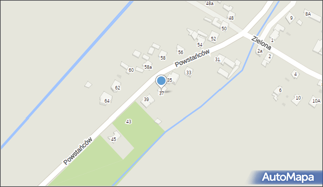 Sośnicowice, Powstańców, 37, mapa Sośnicowice