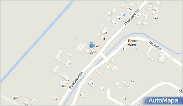 Sośnicowice, Powstańców, 42, mapa Sośnicowice