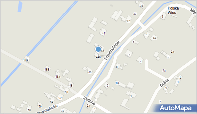 Sośnicowice, Powstańców, 44b, mapa Sośnicowice