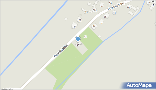 Sośnicowice, Powstańców, 45, mapa Sośnicowice