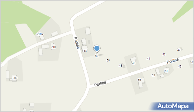 Sosnowice, Podlas, 52, mapa Sosnowice