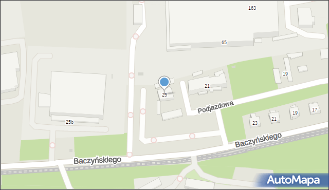 Sosnowiec, Podjazdowa, 25, mapa Sosnowca