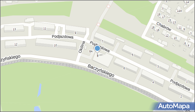 Sosnowiec, Podjazdowa, 8, mapa Sosnowca