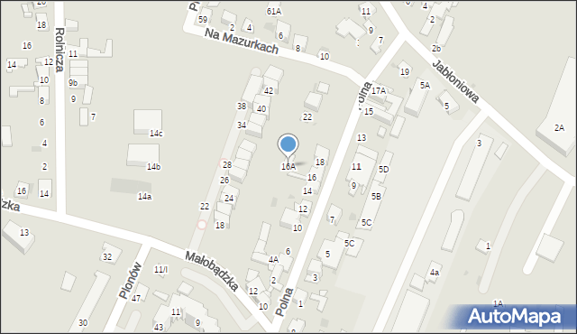 Sosnowiec, Polna, 16A, mapa Sosnowca