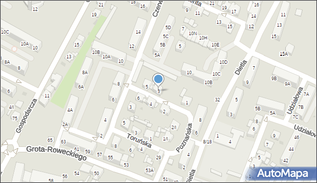 Sosnowiec, Poznańska, 3, mapa Sosnowca