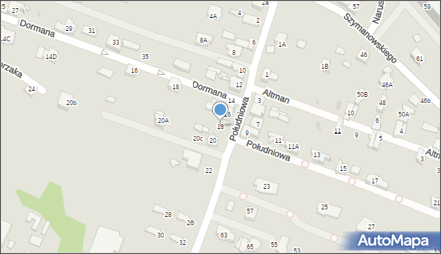 Sosnowiec, Południowa, 18, mapa Sosnowca