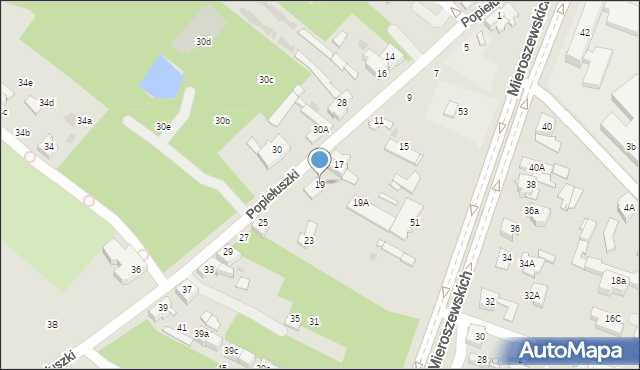 Sosnowiec, Popiełuszki Jerzego, bł. ks., 19, mapa Sosnowca