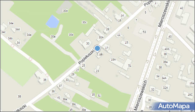 Sosnowiec, Popiełuszki Jerzego, bł. ks., 21, mapa Sosnowca