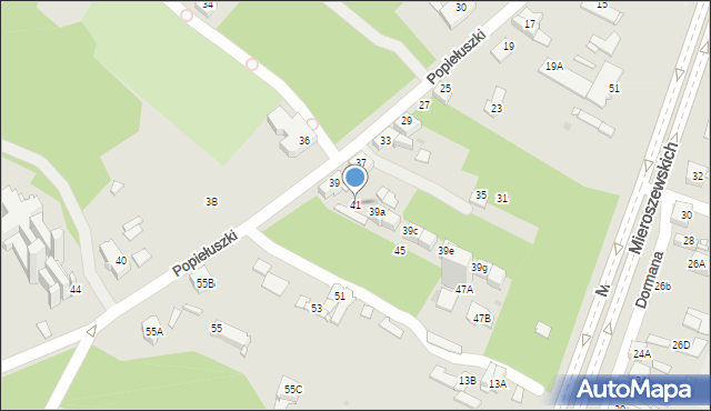 Sosnowiec, Popiełuszki Jerzego, bł. ks., 41, mapa Sosnowca