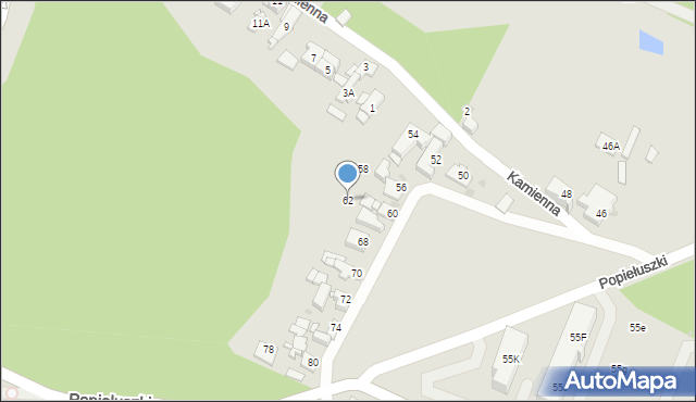 Sosnowiec, Popiełuszki Jerzego, bł. ks., 62, mapa Sosnowca