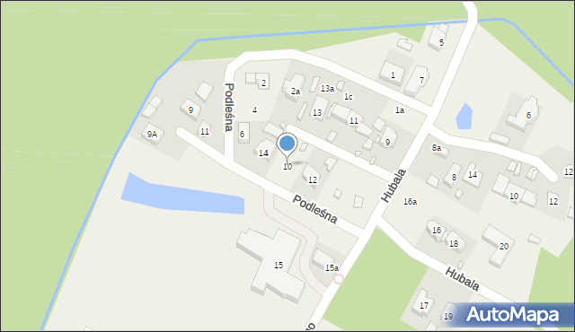 Spała, Podleśna, 10, mapa Spała