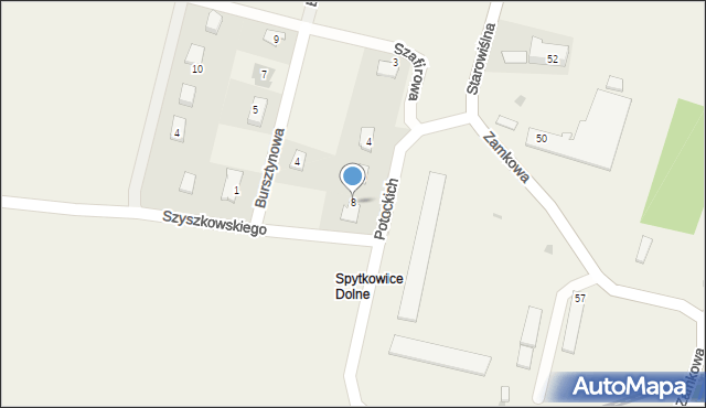 Spytkowice, Potockich, 8, mapa Spytkowice