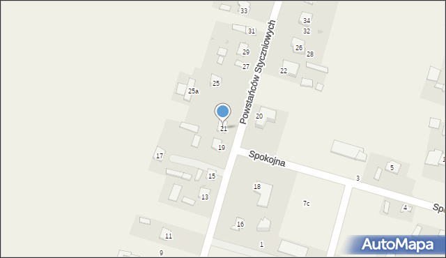 Srebrzyszcze, Powstańców Styczniowych, 21, mapa Srebrzyszcze