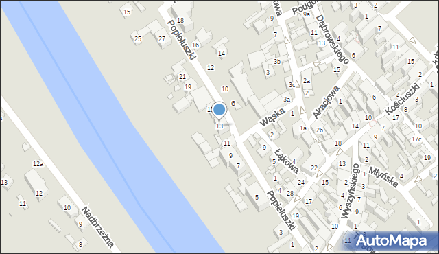 Śrem, Popiełuszki Jerzego, bł. ks., 13, mapa Śrem