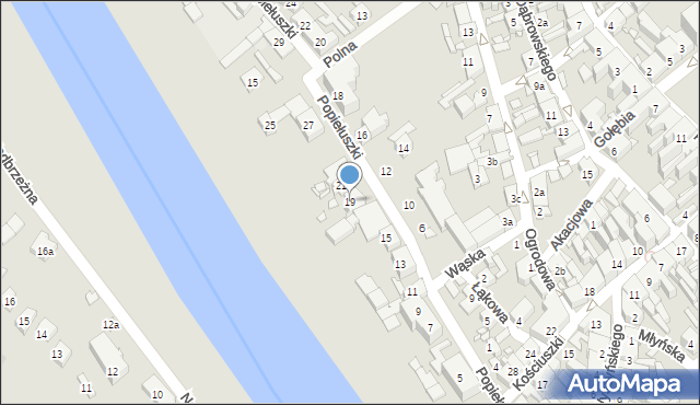 Śrem, Popiełuszki Jerzego, bł. ks., 19, mapa Śrem