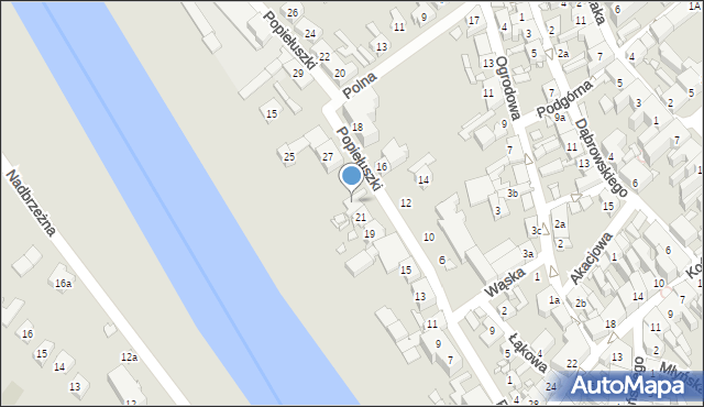 Śrem, Popiełuszki Jerzego, bł. ks., 23, mapa Śrem