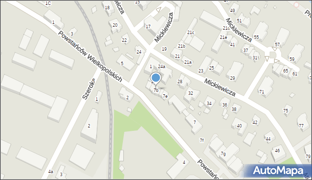 Śrem, Powstańców Wielkopolskich, 7b, mapa Śrem