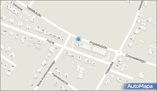 Środa Wielkopolska, Polna, 3, mapa Środa Wielkopolska