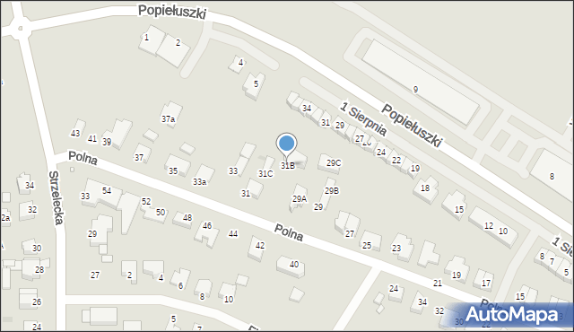 Środa Wielkopolska, Polna, 31B, mapa Środa Wielkopolska