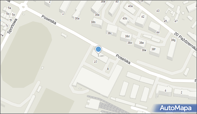 Środa Wielkopolska, Poselska, 10a, mapa Środa Wielkopolska