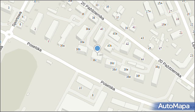Środa Wielkopolska, Poselska, 38c, mapa Środa Wielkopolska