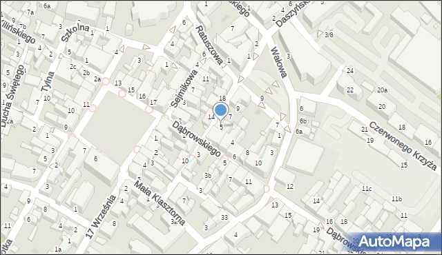 Środa Wielkopolska, Powstańców Wielkopolskich, 5, mapa Środa Wielkopolska