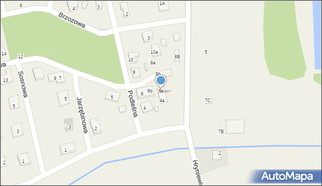 Śródlesie, Podleśna, 6A, mapa Śródlesie